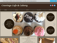 Tablet Screenshot of cravingscafeandcakery.com